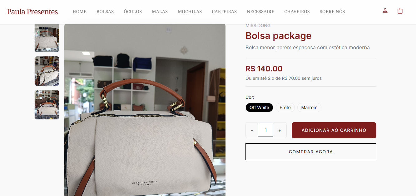 Página de produto